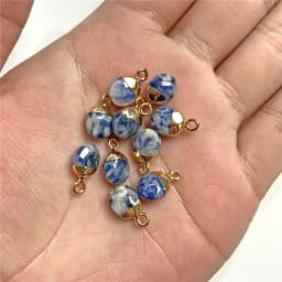 5pcs Natural Stone Oval Faceted Charm Pendant for DIY Jewellery Making Necklace Earrings Gem Pendant Accessory 6x10MM Wholesale
