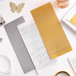 1 Pcs Waterproof Durable Korean Golden Silver English Letter Digital Stickers diy Label for Photos Albums Decoration