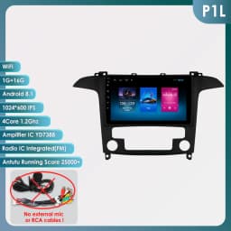 Hizpo 9" 2 Din Android Auto Radio for Ford S-Max S Max 2007 - 2015 Auto AC CarPlay 4G Car Multimedia GPS 2 Din Autoradio 6115 RDS