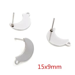20pcs 316L Stainless Steel Geometric Earring Stud Earring Posts Connector Fashion Styles DIY Jewelry Making Findings Accessories