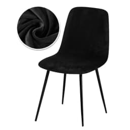Velvet Short Back Chair Cover Stretch Slipcovers Elastic Seat Chair Cover Dining Room Bar Office Party Banquatet Wedding Kitchen