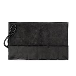 Free Customized Name Cow Leather Watch Storage Bag 6 Slots Roll up Watch Bag Portable Travel Display Smart Watch Storage Pouch