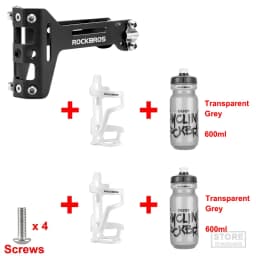 ROCKBROS Double Cup Bicycle Water Bottle Cage Saddle Extension Holder Cycling Kettle Brackets MTB Road Bike Accessories Parts