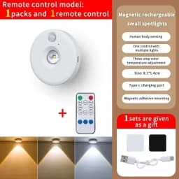 LED Motion Sensor Night Light Wireless Under Cabint Lights Dimmable USB Rechargeable Lighting Kitchen Aisle Closet Home Decor
