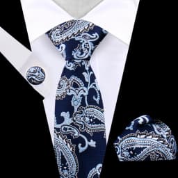 Business Tie For Men Set Necktie Cufflink Classic Handkerchief Suit For Wedding High Quality Stripe Tie Set Formal Gravata Gift