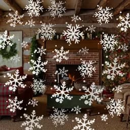 LED USB Snowflake Projector Holiday Outdoor Lamp Christmas Light Projection New Year Party Snow Spotlight