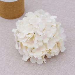 5PCS 54 Heads Silk Hydrangea Heads Artificial Flowers Heads with Stems Fake Hydrangea Flowers for Home Wedding Party Decoration
