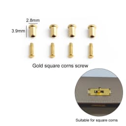 3/10Sets Silver/Gold Stainless Steel Rectangle Eyelets Screws For Handbag Shoulder Bags Lock DIY Hardware Repair Fix Accessories