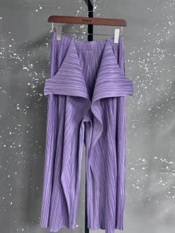 EAM Black Pleated Irregular High Elastic Waist Wide Leg Pants New Loose Trousers Women Fashion Tide Autumn 2026 30A2833