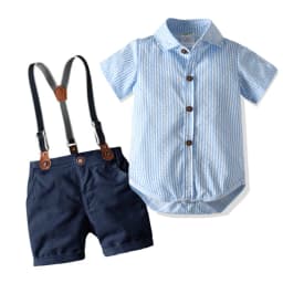 Cotton Birthday Clothes Suit for 3 6 9 12 18 24 Months Boys Newborn Baby Formal Set Romper Toddler Jumpsuit Outfits Summer Suits