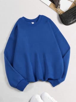 2026 Winter Womens Solid Hoodies Basic Warm Fleece Sweatshirt Soft Breathable O-Neck Pullover Casual Oversize Female Clothes