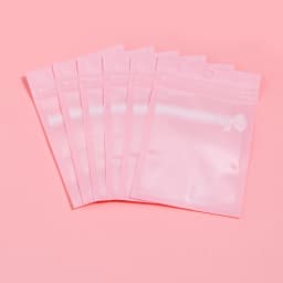 20pcs/lot Pink Clear Ziplock Bag Bow Tie Candy Cookies Packaging Bags Jewelry Ornament Beads Storage Pouches Gifts Snack Bag