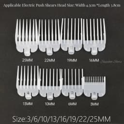 8pcs/set For Wahl Universal Hair Clipper Limit Comb Guide Trimmer Guards Attachment 1.5/3/4.5/6/10/13/19/25mm