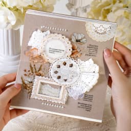 20 Sheets Lace Series Scrapbooking Decorative Stickers for DIY Photo Frame Collage Decoration Craft Supplies
