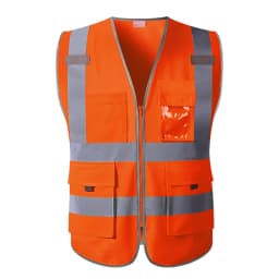 Hi Vis Work Vest Construction Building Vest Workwear Clothing Work Vest Multi Pocket Black Vest