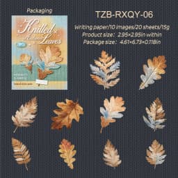 JIANWU Vintage Autumn Leaves Maple Leaf Landscape Material Collage Scrapbooking PET Sticker Creative DIY Journal Stationery