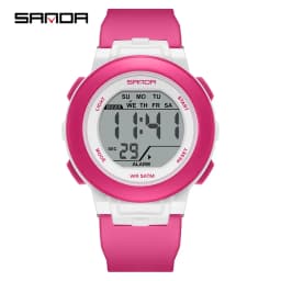 SANDA New 6383 Multifunctional Color Light Watch for High School Students' Sports, Men's and Women's Electronic Watches