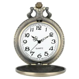 Retro B-29 Aircraft Quartz Pocket Watch Steampunk Retro Army Military Necklace Chain Watch Pendant Antique Gifts for Soldiers