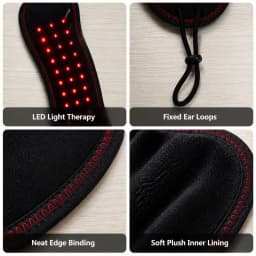 Red Light Heated Nose Wrap Rechargeable Nose Warmer 3 Heat Levels Adjustable Ear Loops Soft Plush Lining Cold Weather Comfort