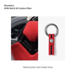 Make of Alcantara Car Key Chain Case Carbon Fiber For Audi A4 B8 A5 A3 8Y A6 A7 Q3 Q5 Q7 TT TTRS Decor Keychain Ring Accessories