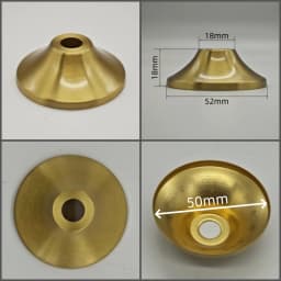 M10 Ceramic Desk Lamp Brass Base Cover Pure Copper Desk Lamp Plate I-Shaped Connector DIY Brass Lighting Hardware Accessories