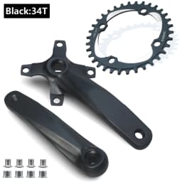 104BCD Bicycle Crank Sprocket 152/165/170mm Square Hole MTB Bike Crankset 30T 32T 34T 36T 38T 40T 42T Single Speed Chainring