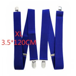 3.5 cm Wide Solid Color No Cross Suspenders Men 4 Strong Clips Women Suspender For wedding Party Trouser Braces