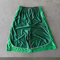 Retro Contrasting Bright Seven inch Mid Length Pants with Drawstring and Elastic Waistband, Wide Legs, Loose Fit Sports Shorts