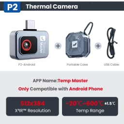 -20℃ to 600℃ Thermal Imager Thermal Imaging Camera P2 Floor Heating HVAC Inspection and Repair