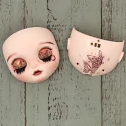 ICY DBS OOAK Blyth doll Hand-Painted Face Plate Including Back Plate Screws Lips carved 1/6 BJD Anime Girl