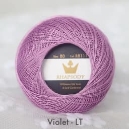 Rhapsody Premium Size 80 Cotton Crochet Thread 100% Egyptian Mercerized Singed 13 Colors 10G Tatting Needlepoint Bobbin Lace
