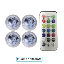 Wedding Tea Light Battery Powered Submersible LED Lights Underwater Atmosphere Night Lamp Remote Christmas Party Vase Decoration