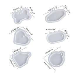 Round Oval Heart Listing Silicone Mold Handmade Necklace Mold Suitable for Craf