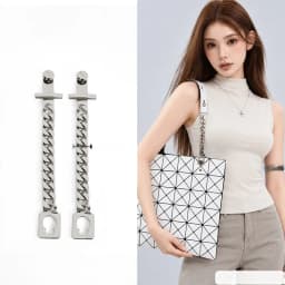 Extended Diamond Boston Bag Six-Grid Ten-Grid Shoulder Strap Lengthened Chain Belt for Three Houses Life