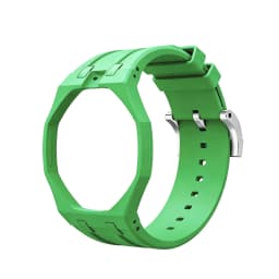 2in1 Bioceramic Case&Silicone Strap For Swatch x AP Royal pop Pocket watch bands Modification kit integrated Silicone Wirstband