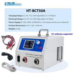 Heltec 5-120V 1-50A Discharge Battery Electronic Load/Capacity Tester for Lead-acid/NiMH/LiFePO4/NCM Batteries Electronic Tools