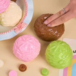 Cream Shape TPR Empty Ball Skin DIY Fill Slime Stress Tool Accessories Squeeze Fidget Toy Crafts Making for Adults