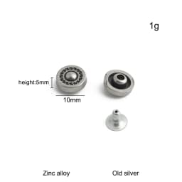 20/50/100PCS Old silver Flower/Round Conchos Screw Back Rivets For Bags Belt DIY Doll Clothes Sewing Riveting Button Accessories