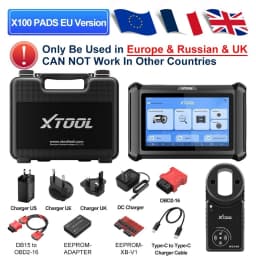 XTOOL X100 PADS Key Programmer Read/Write IMMO Chip Programming Smart Key Car Diagnostic Tool Automotive Scanner CANFD DOIP FCA