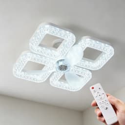 Smart LED Ceiling Fan Light 48W Energy Efficient with Remote Control 3 Speed Options 2/4H Timer for Living Room Bedroom E27