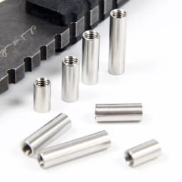2pcs Stainless Steel Threaded Sleeves Screw Rob Tube 5mm Diameter with M4 Internal Thread Spare Part