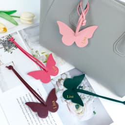 Customized Name Versatile PU Leather Women's Handbags, Backbags, Pendant Accessories, Creative Butterfly Style