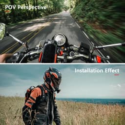Vamson Motorcycle Accessories for Gopro Helmet Mount for Gopro Hero 11 10 9 for Smart Phone for Insta360 one X3 Moto Accessories