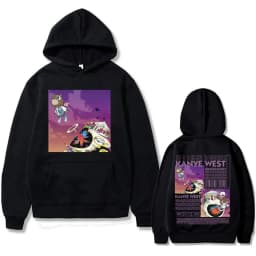 Kanye West Graduation Bear Double Sided Printed Hoodie Men Women Fashion Hip Hop Cool Sweatshirts Unisex Fleece Cotton Hoodies