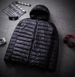 Oversized Men Spring Jackets Quality Men's Ultra Light Down Jacket 90% White Duck Down Men's Hooded Portable Jacket