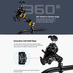 Ulefone Bicycle Holder Ulefone Armor Mount Pro AM02 Universal Bicycle Handle Phone Holder