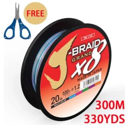 Original X8 Braided DAIWAJ-BRAID GRAND 8 stands Fishing Line Japan Monofilament PE Free Braid Scissors Lure Pesca Carp 300m