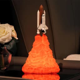 3D Print Space Shuttle LED Night Lamp Bedside Desk Lamp 800 mAh USB Rechargeable Rocket Light Christmas Kids Gift for Room Decor