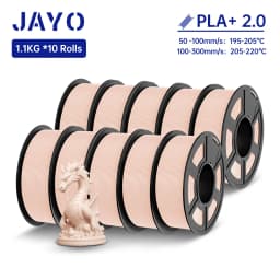 JAYO 3D Filament PLA + 2.0 10 Rolls Upgrade PLA plus 3D Printer Filament Neatly 3D Printing Material For FDM Multicolor