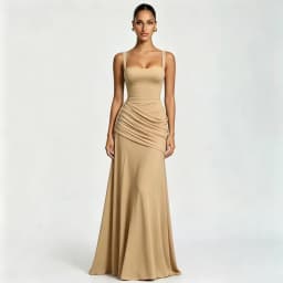 Sexy Solid Pleated Sling Dress Women Elegant Square Neck Sleeveless Waist-cinching Maxi Dresses 2026 New Summer Lady Party Robe